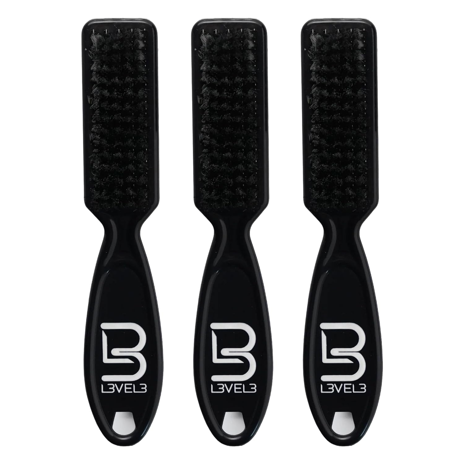 Level 3 Fade Brush Set - Barber Brush Kit for Fades and Lineups - Essential Barber Tool - 3 Pc